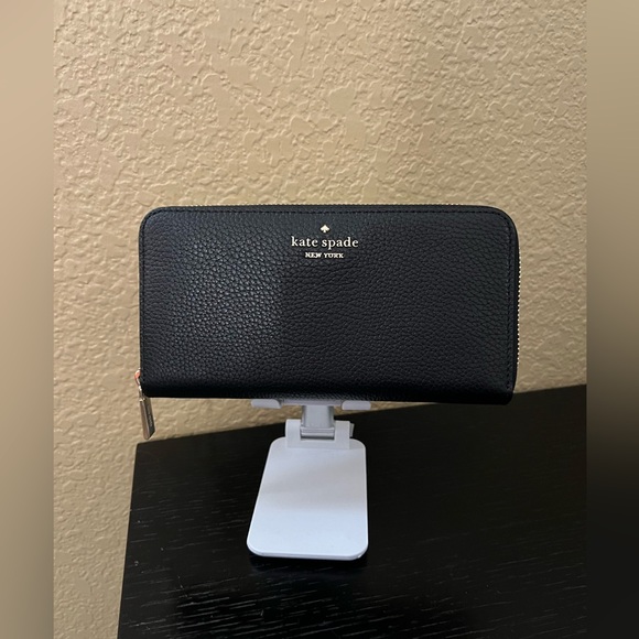 NWT Kate Spade NWT Leila Pebble Leather Large Continental Wallet Black - Picture 8 of 13